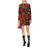 Dolce & Gabbana Red Bedrucktes Minikleid aus Samt