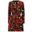 Dolce & Gabbana Red Bedrucktes Minikleid aus Samt