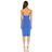 Alice + Olivia Blue Delora Spaghetti Strap Fitted Midi Dress