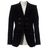 Chaqueta en terciopelo negro Balmain de color Black