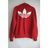 Haut de survêtement polyester rouge Adidas en coloris Red