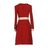 Dolce & Gabbana Red Knielanges Kleid