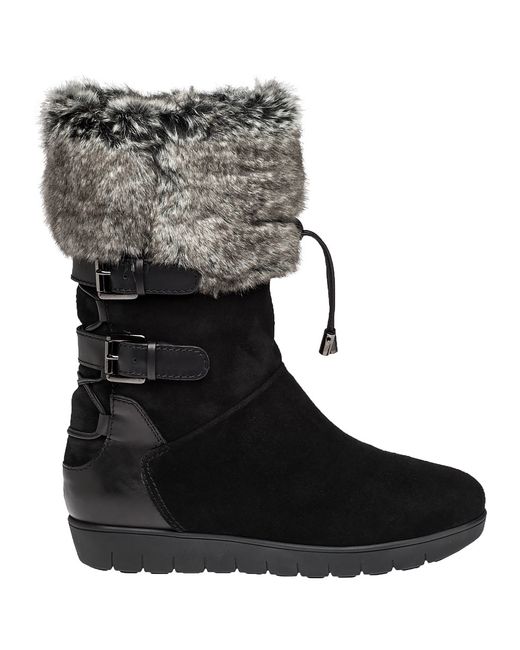 Aquatalia Weslyn Suede Faux-Fur Boots in Black (Black Suede) - Save 40% ...