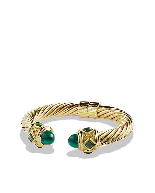 David yurman Renaissance Bracelet With Malachite And Green/chrome ...