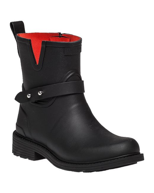 Rag & bone Moto Rain Boot Black Rubber in Black (Black Rubber) Lyst