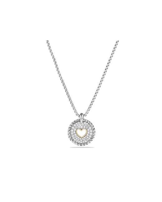 David yurman Cable Collectibles Heart Charm Necklace With Diamonds With