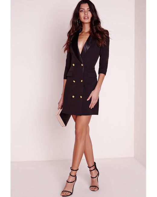 long sleeve tuxedo gown