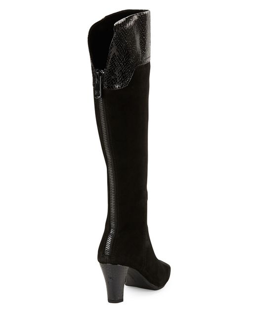 wide calf suede boots bandolino viet wide calf suede boots in black lyst wide calf suede boots bandolino viet wide calf suede boots in black lyst