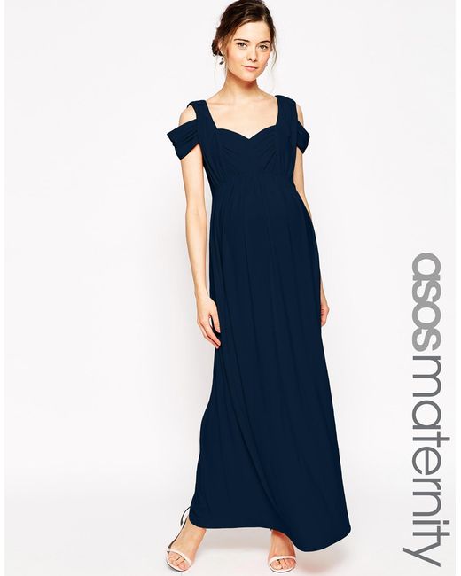  Asos  maternity  Wedding  Maxi Dress  With Cold Shoulder in 