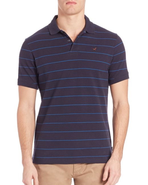 barbour polo shirt blue