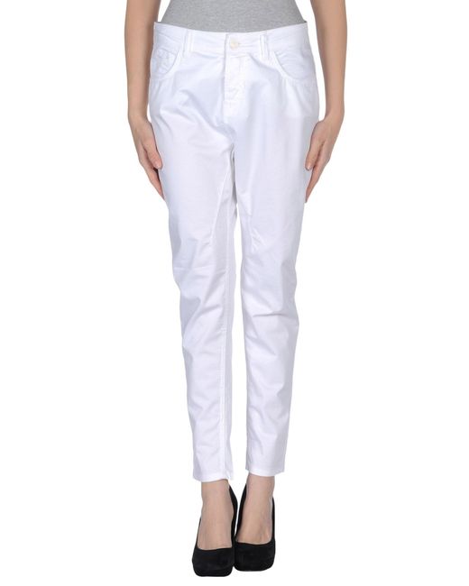 in heels for high sale manila White   Casual grace Save Trouser Lyst in  71 Manila