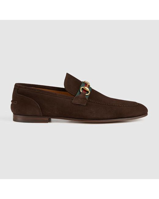 gucci loafers brown suede