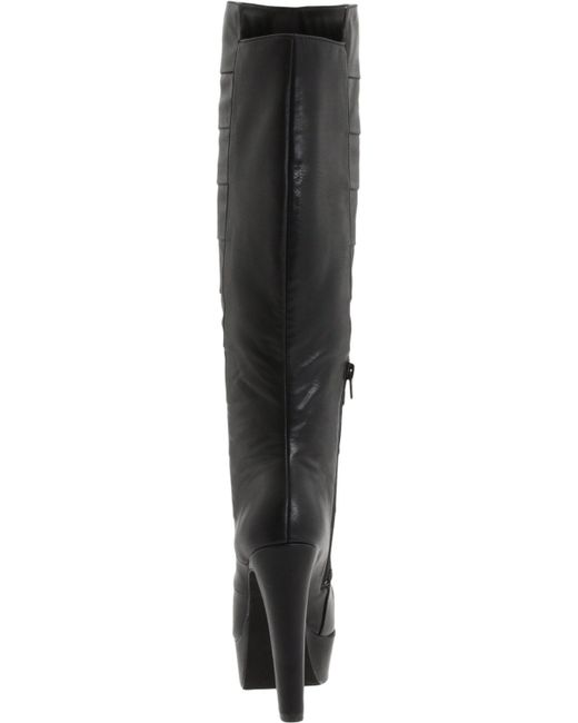 Jessica simpson Grandie Microsuede Knee-high Boots in Black | Lyst