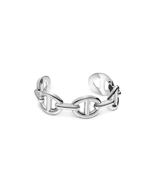 Hermès Chaîne D'ancre Enchaînée Silver Cuff Bracelet - Gm Size in