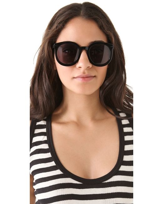 Lyst - Karen walker Super Duper Strength Sunglasses in Black - Save 11%