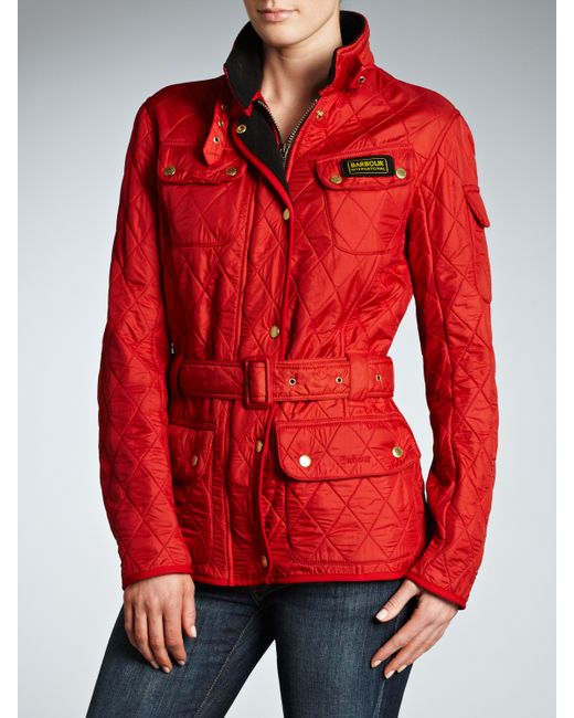 Barbour International Polarquilt Jacket in Red (pink) | Lyst