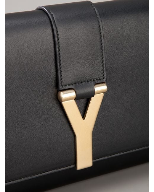 Saint laurent Classic Y Leather Clutch in Black - Save 30% | Lyst