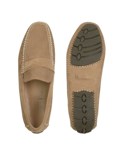 Moreschi Portofino - Tan Perforated Suede Driver Shoes in Brown for Men ...