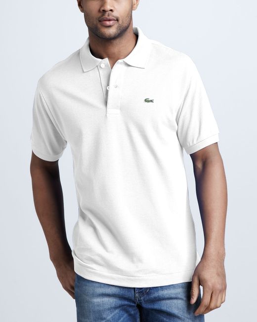 Lacoste Classic Pique Polo in White for Men | Lyst