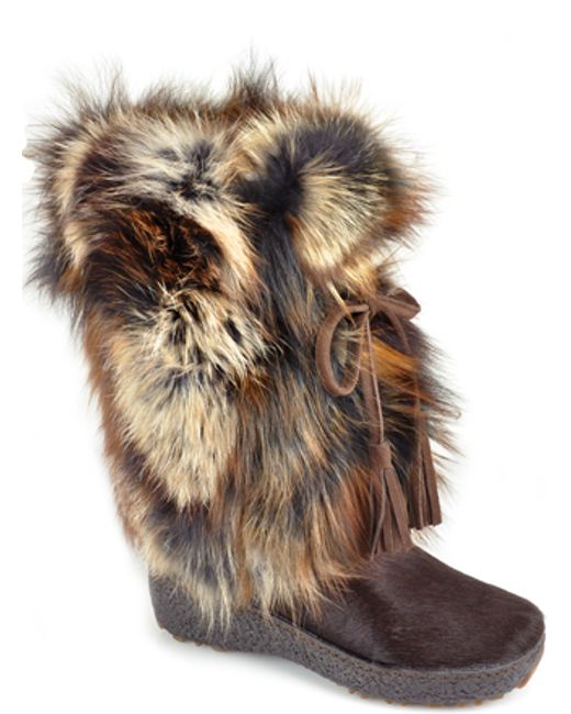 Pajar Fur Boot in Black | Lyst