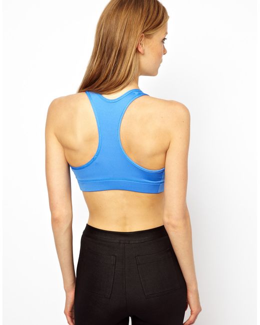 blue nike crop top