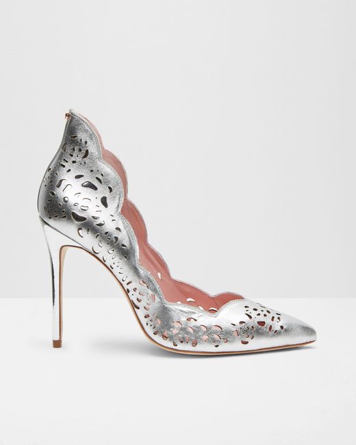 silver ted baker heels