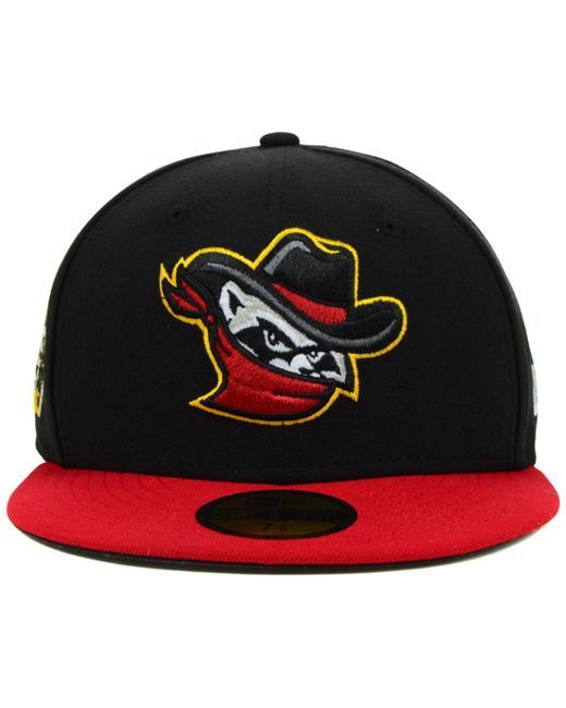 Ktz Quad Cities River Bandits 59fifty Cap in Black for Men (Black/Red