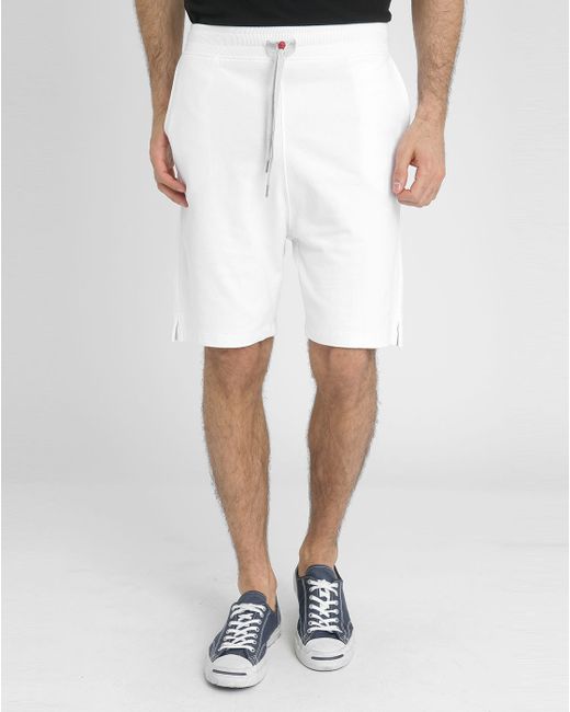 Sweet pants White Cotton Fleece Loose-fit Shorts in White for Men | Lyst