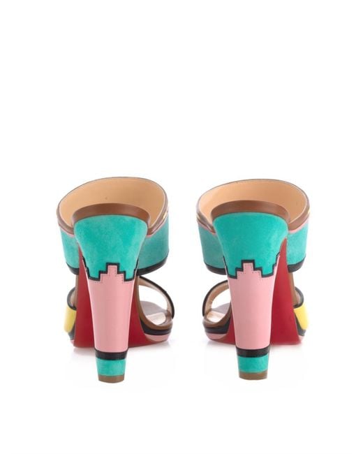 knock off christian louboutin - Christian louboutin Azunika Suede and Leather Mules in Multicolor ... knock off christian louboutin - Christian louboutin Azunika Suede and Leather Mules in Multicolor ...