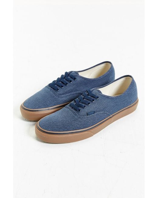 Vans Authentic Washed Gum Sole Sneaker in Blue for Men (NAVY) - Save 20 ...