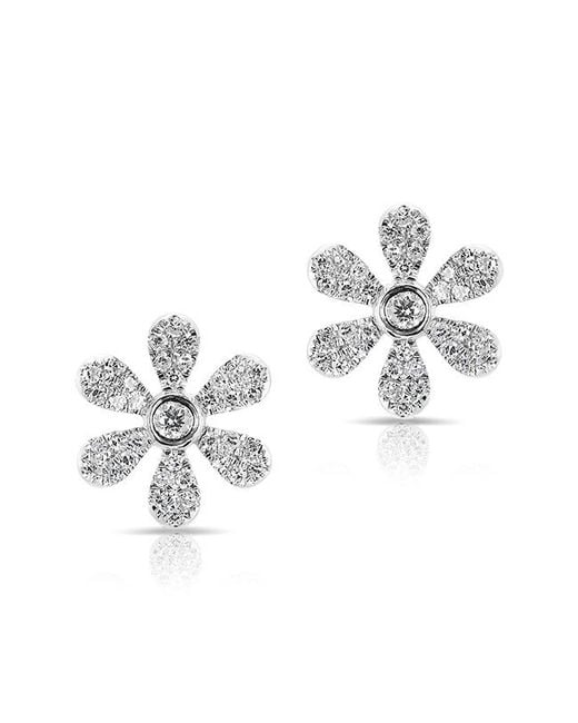 Lyst - Anne sisteron 14kt White Gold Diamond Mini Daisy Flower Stud ...