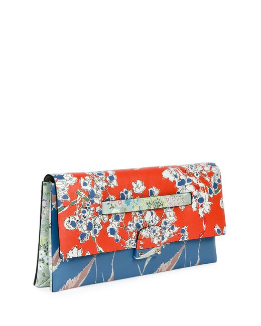 Valentino Mime Floral-print Leather Clutch Bag in Multicolor (MULTI COLORS) - Save 50% | Lyst