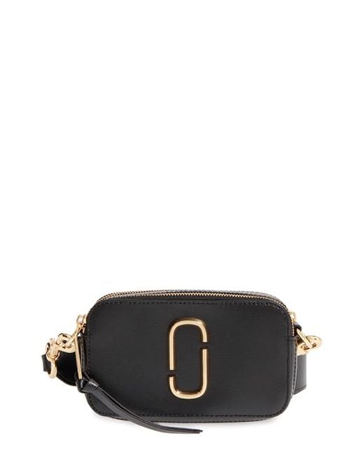 Marc jacobs &#39;small Snapshot&#39; Leather Crossbody Bag in Black | Lyst