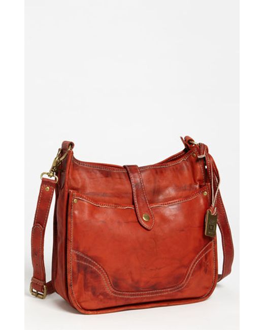 Frye &#39;campus&#39; Leather Crossbody Bag in Red (BURNT RED) | Lyst