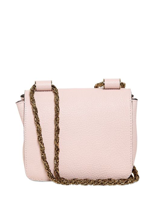 Chlo Pink Leather Mini Elsie Bag in Pink | Lyst  