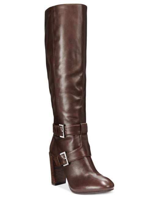 nine west wide calf leather boots