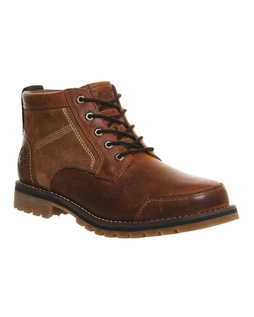 timberland dark brown larchmont 5 eye chukka boots