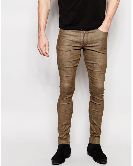Asos Extreme Skinny Jeans In Snake Print - Grey Green in Gray for Men ...