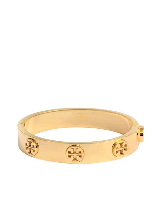 Tory burch Metal Logo Stud Bracelet in Gold Lyst