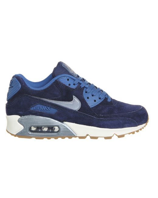 Nike Air Max 90 Suede Low-Top Sneakers in Blue for Men (midnight) - Save 55% | Lyst