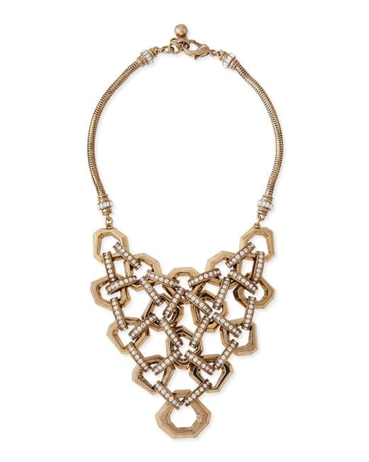 Lulu frost Narcissus Crystal Bib Necklace in Gold  Save 41%  Lyst