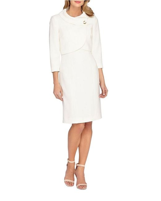 Tahari Two-piece Jacket And Dress Set in White | Lyst