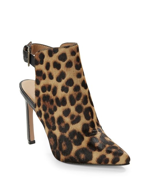 Nine west Splash Leopard-print Calf Hair Booties in Animal (Leopard) | Lyst