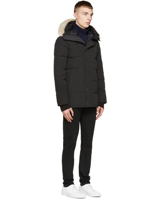 Canada Goose womens replica authentic - Canada goose Black Down & Fur Black Label Carson Parka in Black ...
