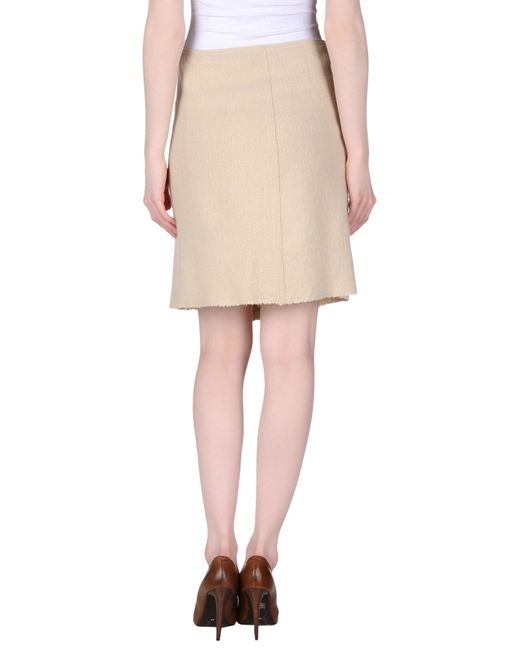 Isabel marant Knee Length Skirt in Beige | Lyst