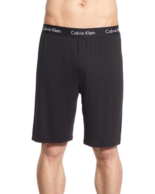 Calvin klein Stretch Modal Lounge Shorts in Black for Men Save 27 Lyst