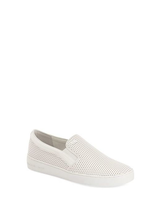 michael kors slip on sneakers michael michael kors keaton slip on sneaker in white michael kors slip on sneakers michael michael kors keaton slip on sneaker in white