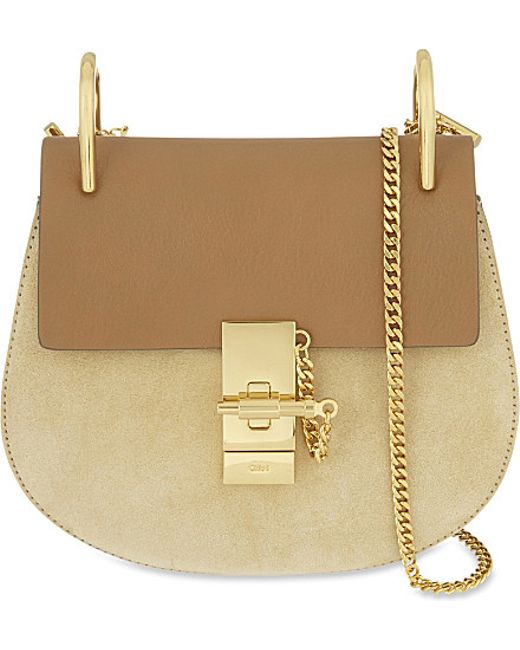 chloe elsie mini shoulder bag - Chlo Drew Mini Suede Cross-body Bag in Beige (Milky coffee) | Lyst