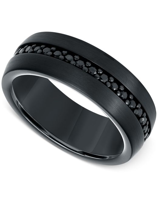  Macy s  Men s  Sapphire 8mm Band 9 10 Ct T w In Black 