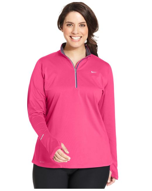 Download Nike Plus Size Element Long-sleeve Dri-fit Half-zip Top in ...